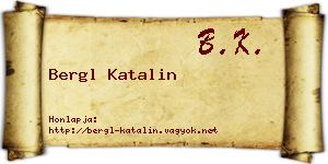 Bergl Katalin névjegykártya